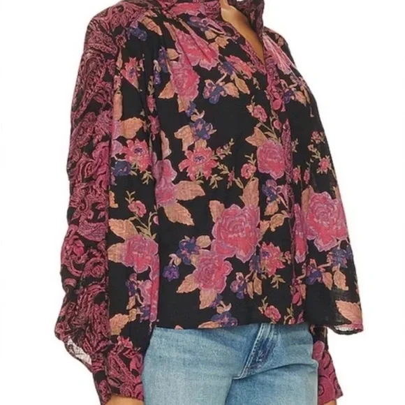 Free People Maraya Cotton Blouse S - Picture 3 of 6
